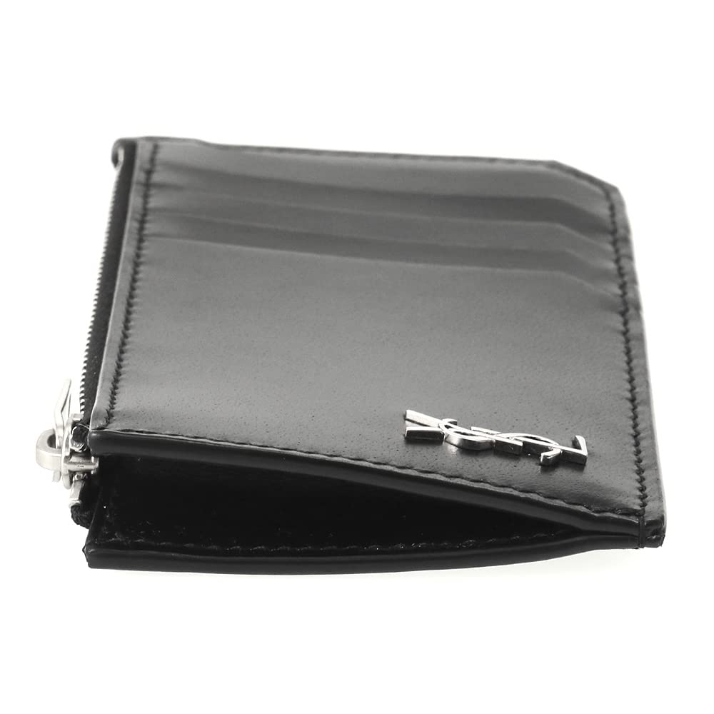 Saint Laurent Card Case and Coin Case [SAINT LAURENT PARIS] Monogram with Coin Purse, 629899 1JB0E 1000, Black [Parallel Import]