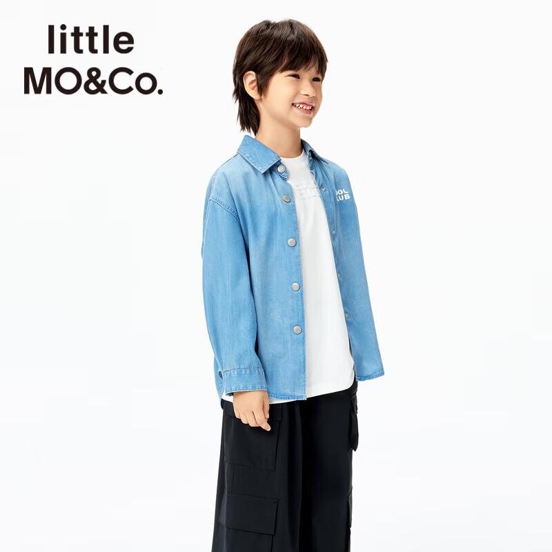 Little MO&Co. Kids' Sun Protection Cooling Denim Long Sleeve Shirt
