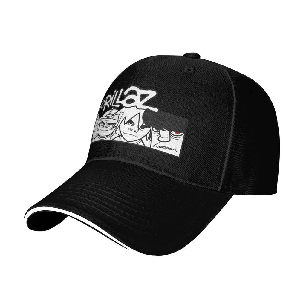 Gorillaz Punk Rock Band Baseballkappen Snapback Baseballmützen Atmungsaktiv Lässig Kappe Outdoor Unisex