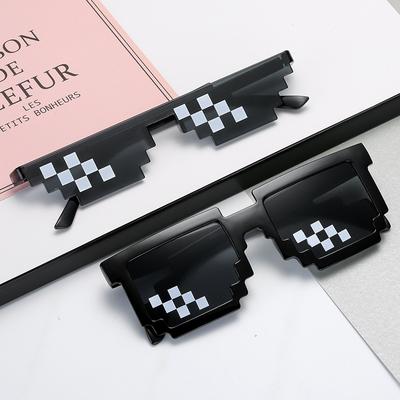 8 Bit Thug Life Solglasögon Nyanser Pixelerade Dam Solglasögon Glasögon Mosaik Solglasögon För Män Kvinnor Unisex Gåva Leksak Glasögon