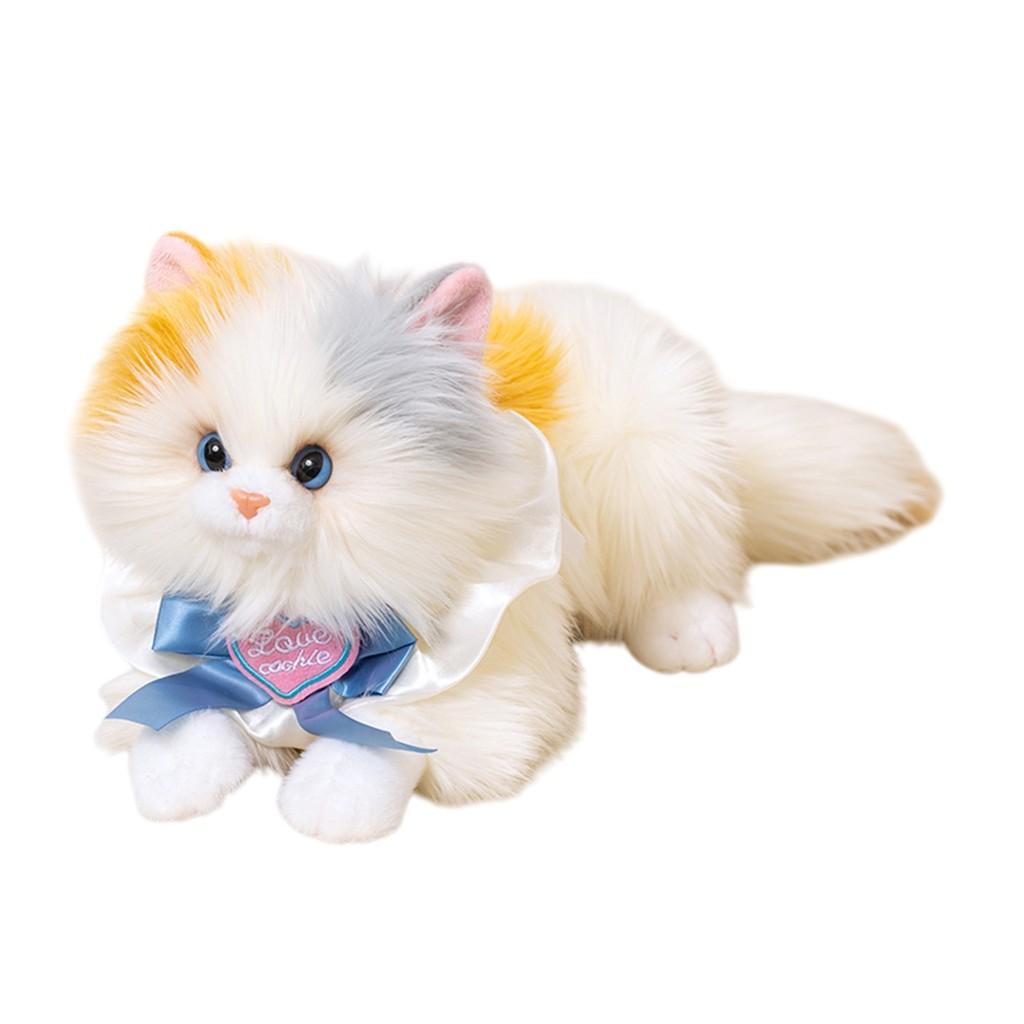 Peluche Gatto Tessuto Morbido a Pelo Corto con Design Animale Carino per Bambini e Collezionisti