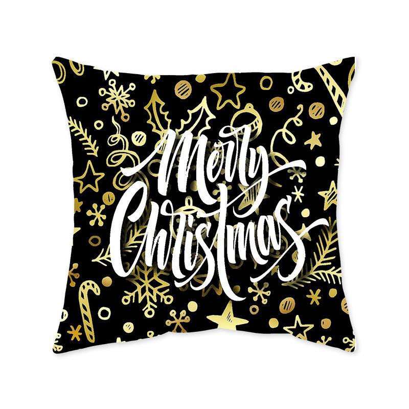 Christmas Atmosphere Cushion Pillow Bedside Sofa Living Room Printed Decorative Letter Pillow Cover