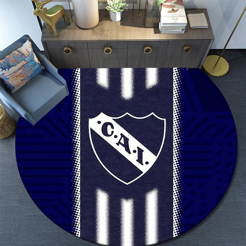 Club Atletico Independiente Round Area Rug,Carpet Rug for Living Room Bedroom Sofa Playroom Decor,Non-slip Floor Mat