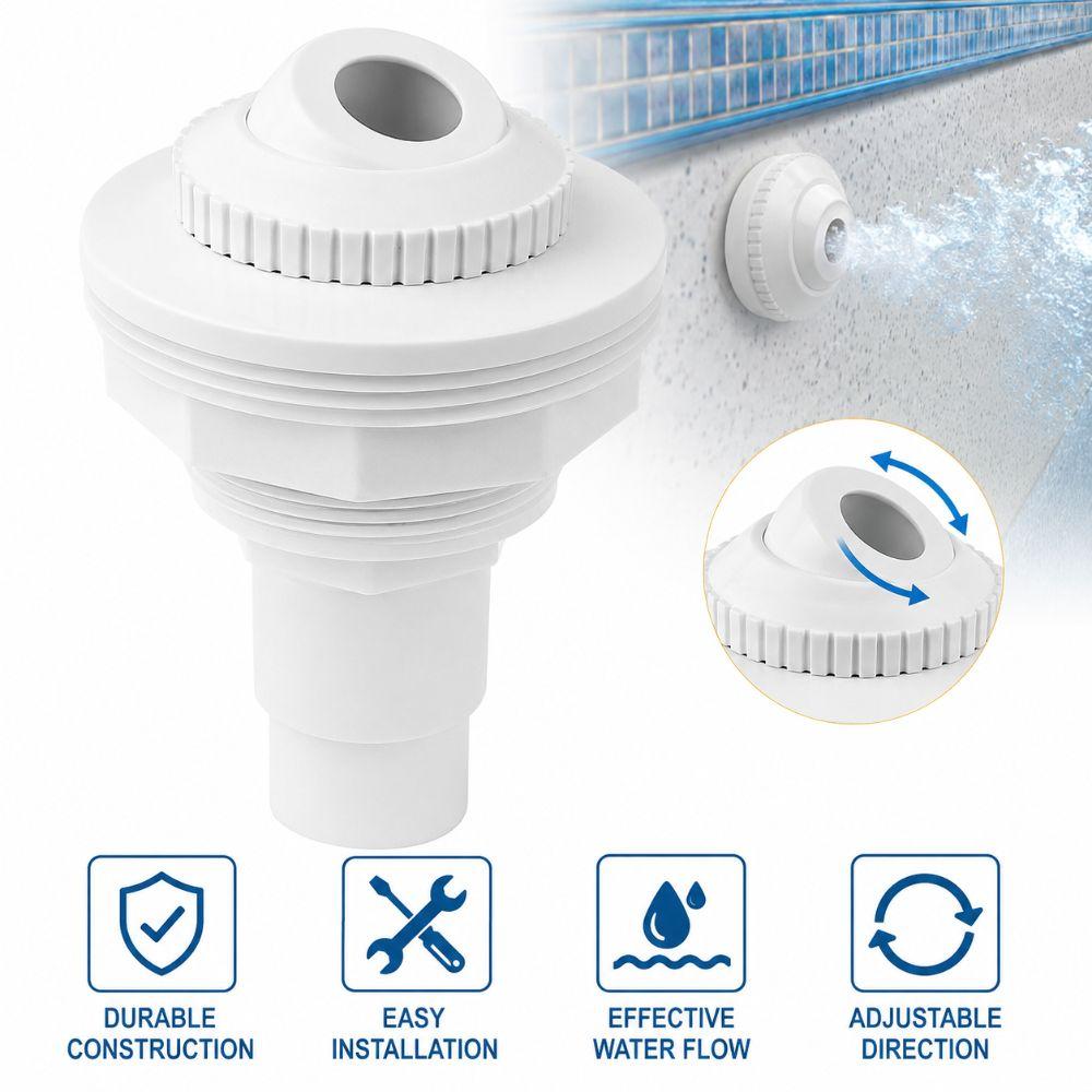 White Return Jet Fitting Adjustable Above Ground Pool Complete Inlet Return Fitting SP1023