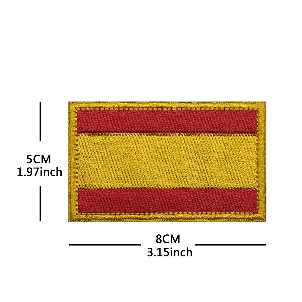 Burgundy Cross Fork Spanish Embroidery Velcro Backpack Patch