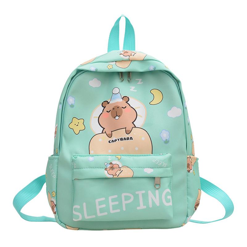 Fashion temperament Trend backpack Junior high school primary school schoolbag Large capacity decompression backpack Cartoon cute student bag