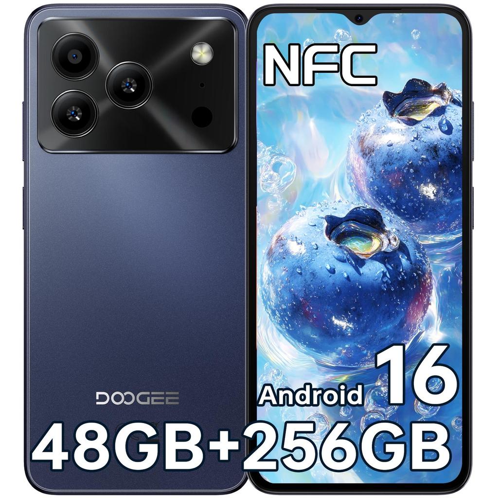 DOOGEE Note56Plus Andriod 16 Entsperrtes Telefon, 48GB+256GB/2TB Smartphone, Octa Core 6.56" HD+ 90Hz Mobil 6150mAh, 50MP+8MP, Handy 8.45mm Ultradünn