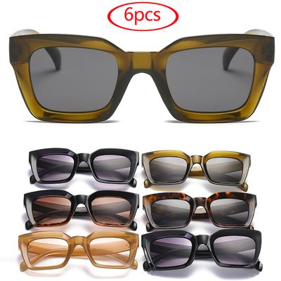 1/6pcs Small Cat Eye Sunglasses Women Retro Square Vintage UV400 Eyewear For Female Ladies Fashion Sun Glasses