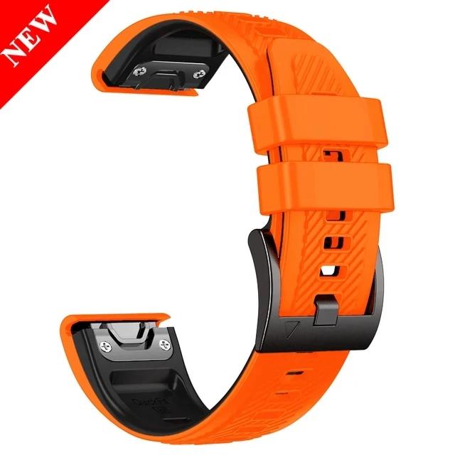 Quickfit 22 26mm Watch Straps For Garmin MARQ Athlete Adventurer Golfer Captain Aviator Epix Gen 2 Silicone Fenix 7x 7 Bracelet