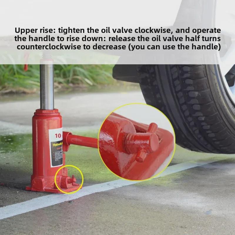 Vertical Hydraulic Jack 10-Ton for Cars, SUVs, and Trucks - Hand Crank Oil Pressure Jack