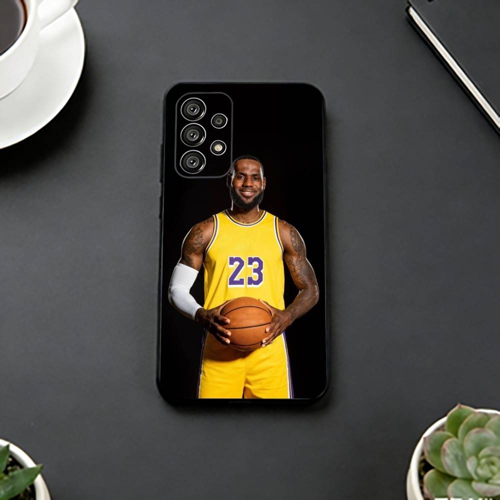 Sport Basketball L-LeBron James Handyhülle Schwarzes Silikon Weich Für Samsung S25,S24,S21,S22,S23,S30,Ultra,S20,Plus,Fe,Lite