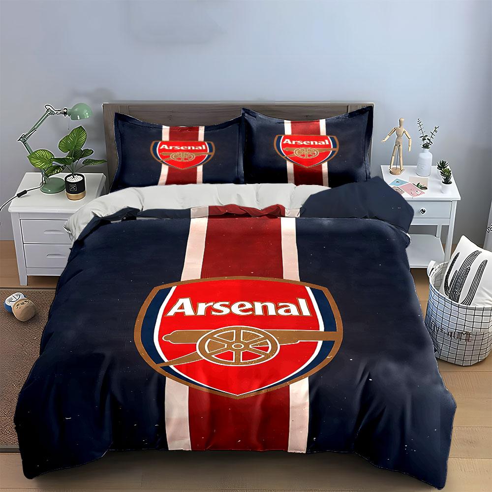 Arsenal Logo Bedding Set Bedding Duvet Cover Set Duvet Cover Pillowcases (1 * Duvet Cover 2 * Pillowcases, Without Duvet Insert)