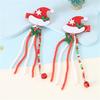 Festive Hair Clip for Kids Fringed Beads Hairclip Santa Hat/Christmas Tree Side Hairpin Women Christmas Hair Accessories