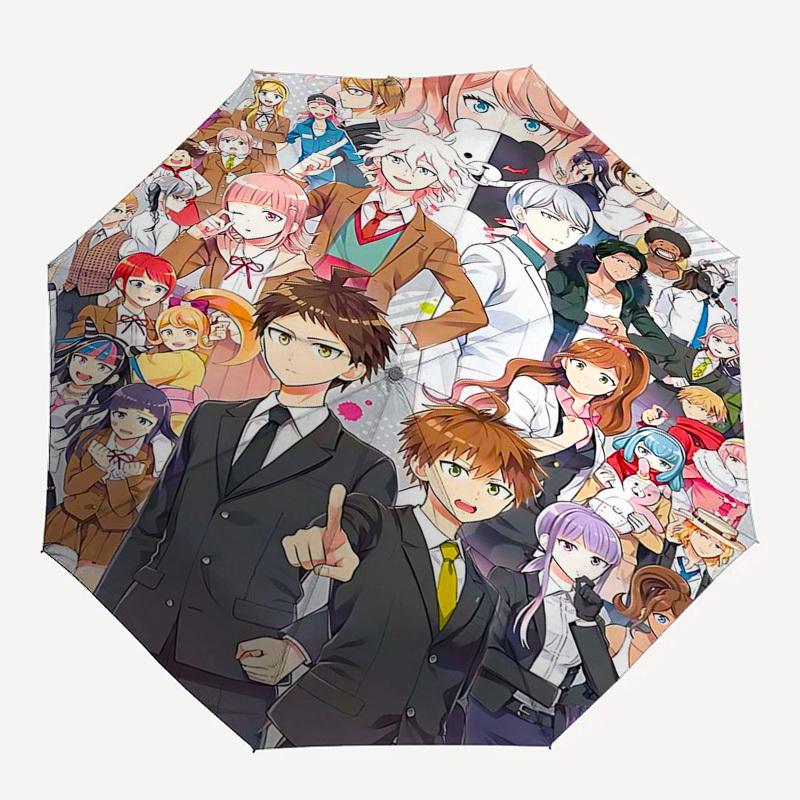 1 Stück Outdoor-Regenschirm mit Anime-Charakteren - Automatisches Öffnen/Schließen - Tragbares 3-fach faltbares Design - 8-Speichen-Eisenrahmen - Perfektes Geschenk für Fans, Reise