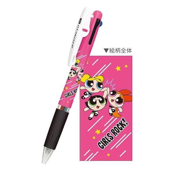 Kamio Japan The Powerpuff Girls Jetstream 3-Color Ballpoint Pen JUMP&TOUCH Ballpoint Pen Writing Ins