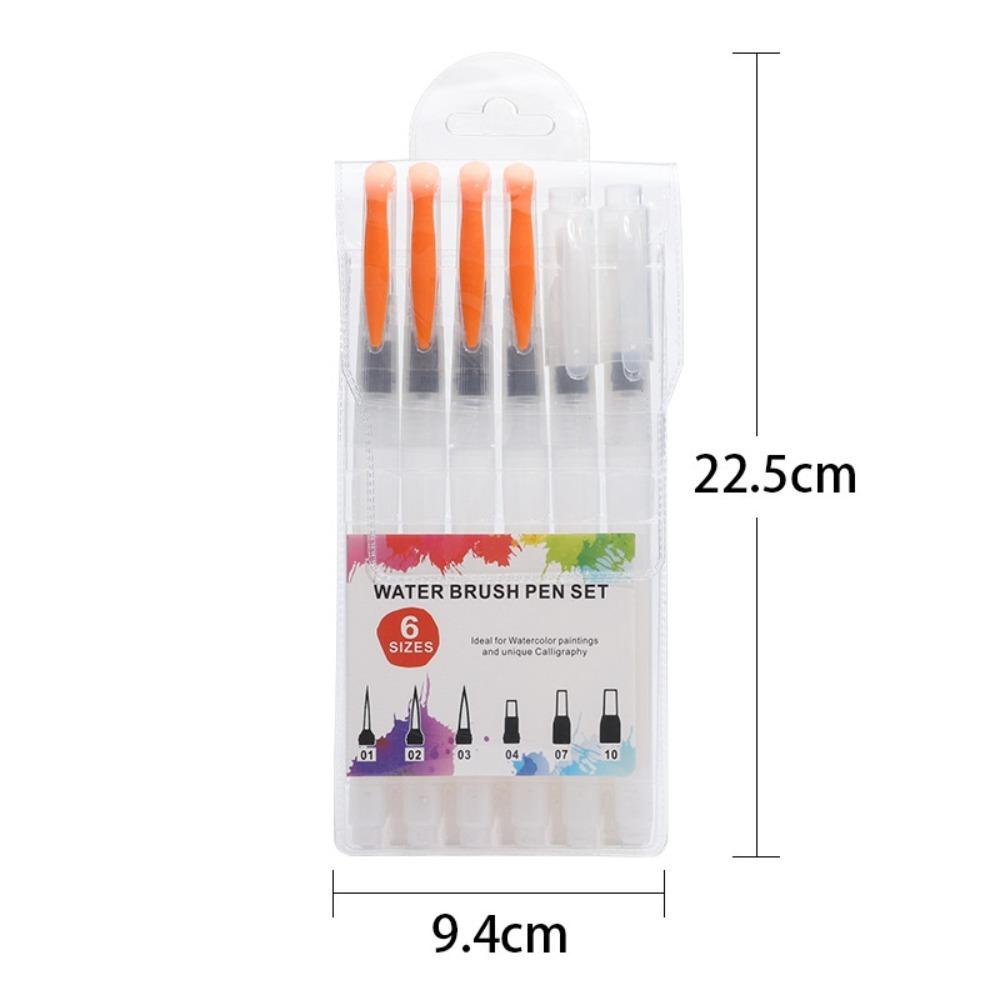 Kunststoff-Wasserfarben-Pinsel-Stift-Set, flache Aquarellstifte, Pinsel-Set für Anfänger
