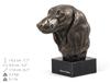 Dackel Langhaar, Wiener Hund, Dachshund - Hundestatue, Büste auf Steinsockel, Skulptur, Trophäe für Hundeausstellung der Marke Art-Dog
