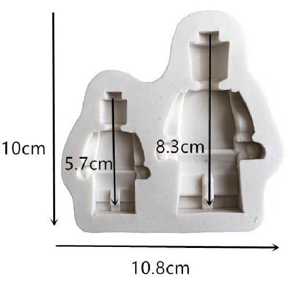 3pcs Building Bricks Robots Silicone Molds for DIY Fondant Candy Making Tools Chocolate Mold Desserts Ice Cube Gum Clay Biscuit Plaster Resin Cupcake