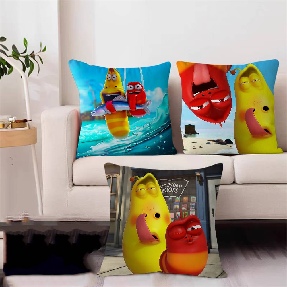 Anime L-Larva Pillow Cushion Cover Pillowcase Living Room Sofa Home Decor Customized