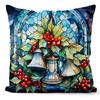 New Christmas Pillowcase Snowman Print Pillowcase Blue Glass Christmas Decoration Pillowcase