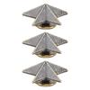 50 Set 5 Pointed Star Rivets Alloy 16mm Star Studs with 4mm Slot Screws for Lthercraft Clothing Hat