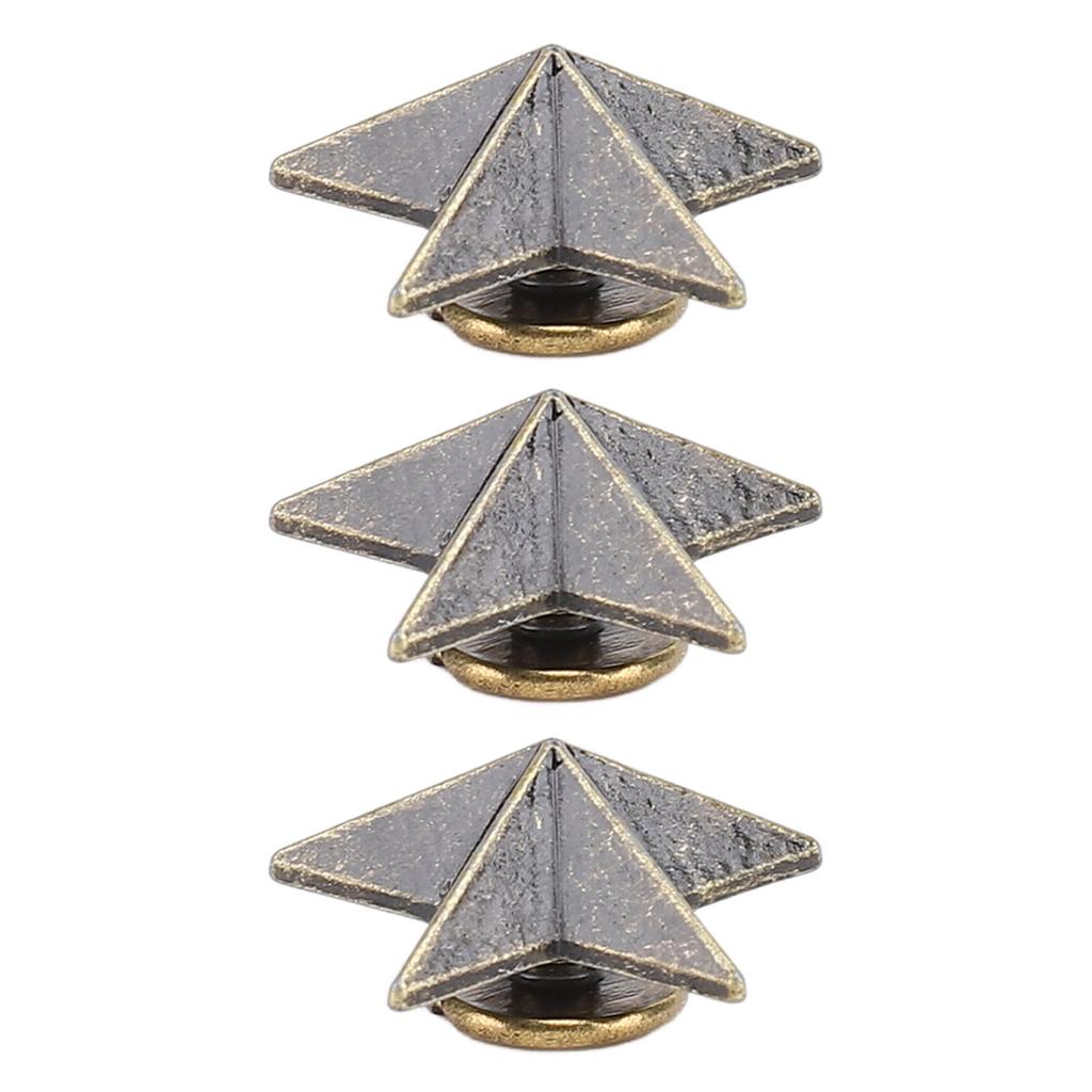 50 Set 5 Pointed Star Rivets Alloy 16mm Star Studs with 4mm Slot Screws for Lthercraft Clothing Hat
