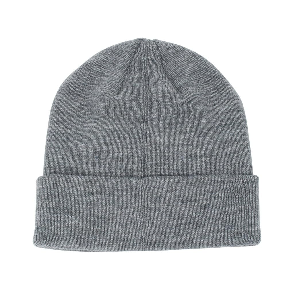 North Embroidered Barred Beanie Unisex Thermal Cold Protection Mixed Gray Free Size [The Face]