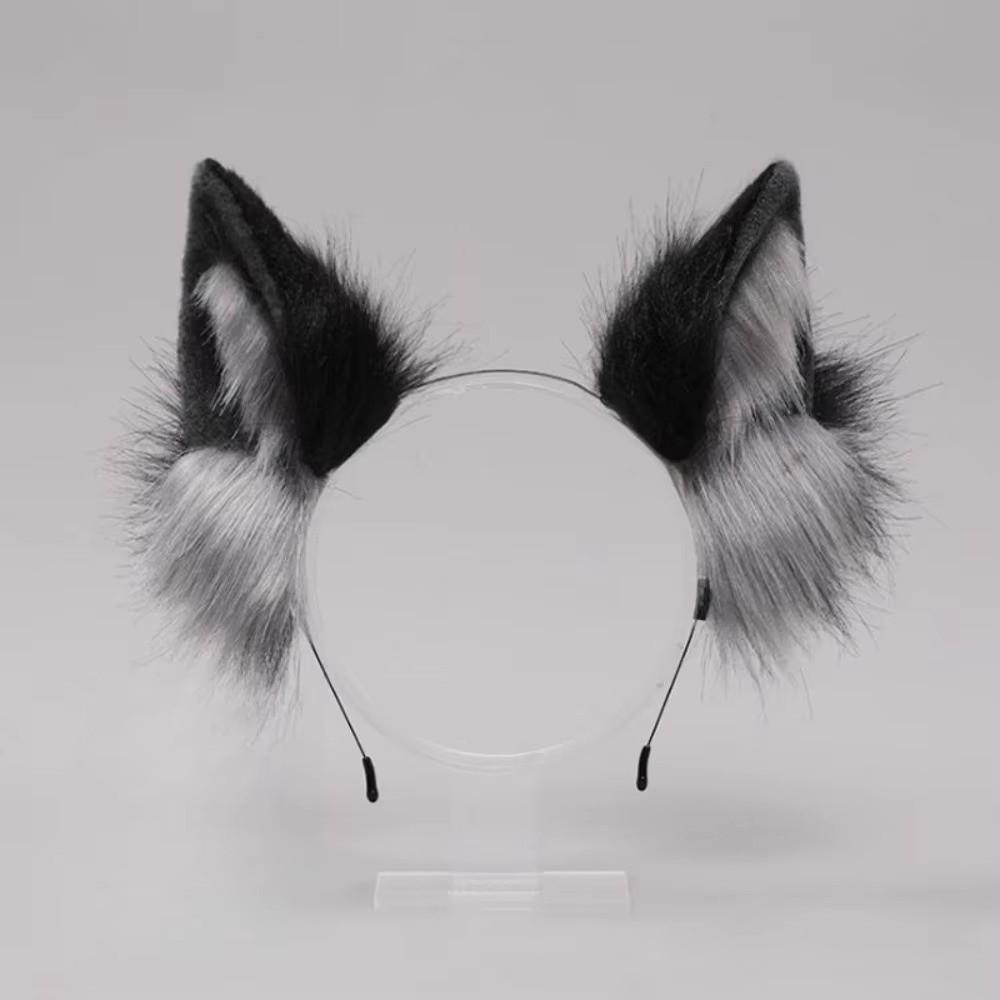 Furry Cat Ears Headband Plush Wolf Dog Hair Band Sweet Animals Hair Hoop Cosplay