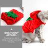 1Pcs Pet Strawberry Costume Dog Halloween Hoodie for Small Breeds Chihuahua Pomeranian Poodle Pug Party Festival Comfortable