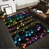 Colorful Musical Notes Pattern Carpet with Black Background for Home Decor Suitable for Use As an Anti-slip for Living Room Bedroom Sofas