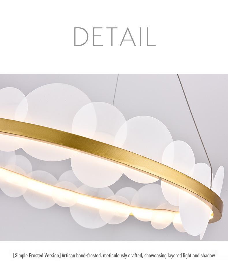Postmodern Minimalist Nordic Luxury Circular Chandelier for Living Room or Dining Room