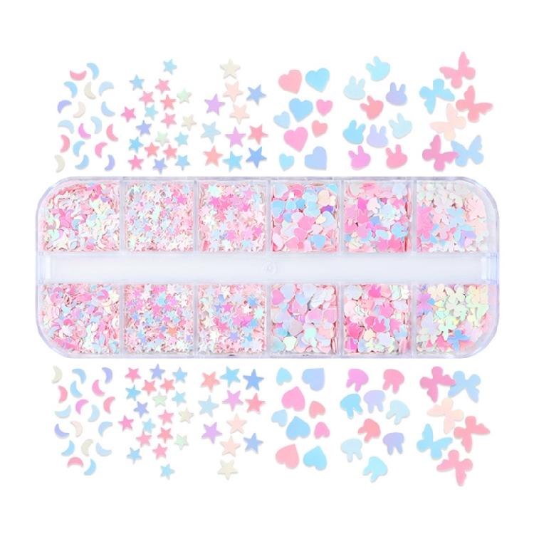 

Epoxy Resin Mold Filler Moon Star Butterflies Heart Sequins Nail Art Decors 1