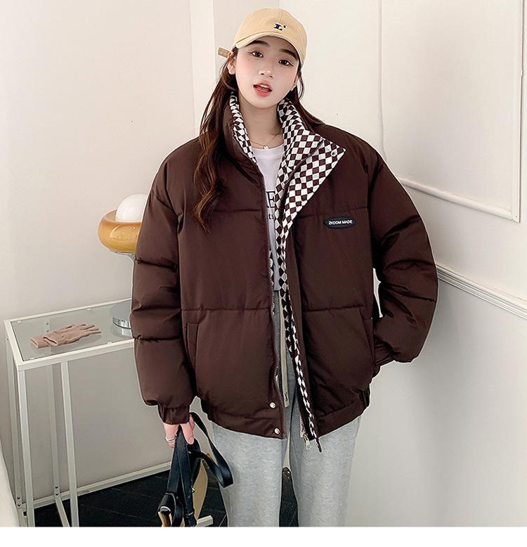 Women's  clothes Winter short  clothes Women's loose thickened stand-up collar Student bread  jacket Women