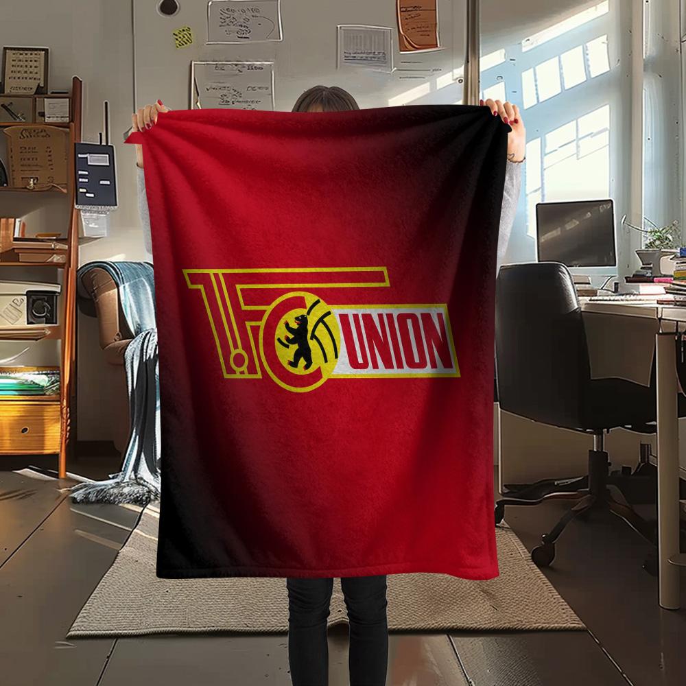 1.FC Union Berlin Flannel Blanket, High quality Comfortable for All Seasons, Home Decor, Warmth and Comfort