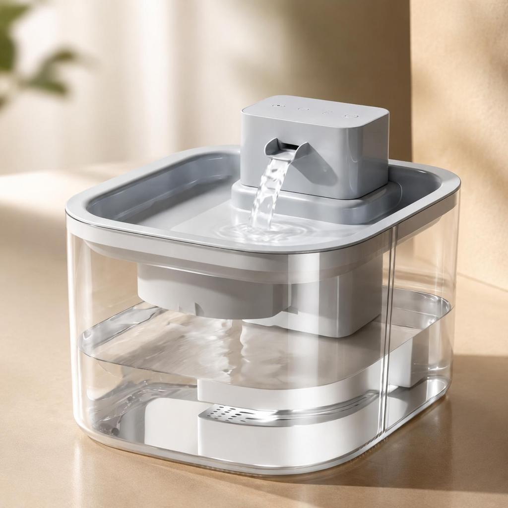 Automatic Pet Water Fountain Detachable with Motion Washable for Home Use Plastic