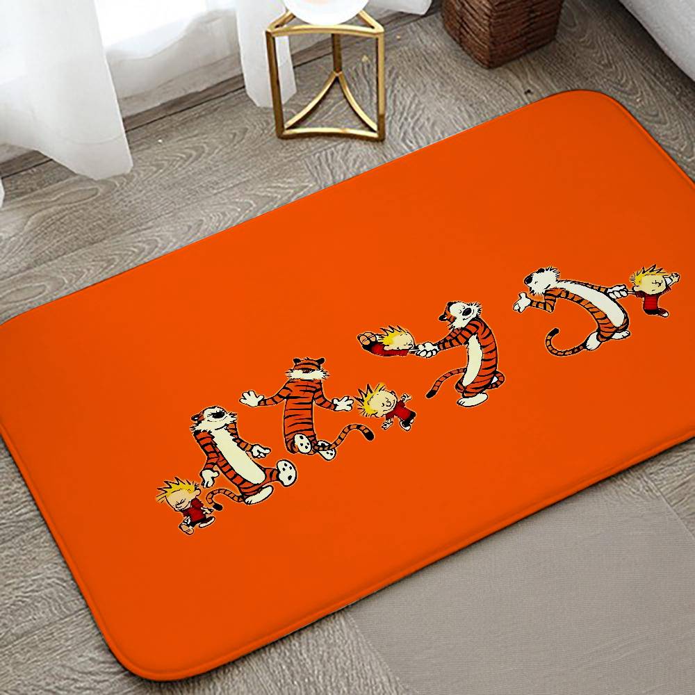 C-Calvin And H-Hobbes Floor Mat Living Room Rug For Bedroom Welcome Mat Outdoor Rug