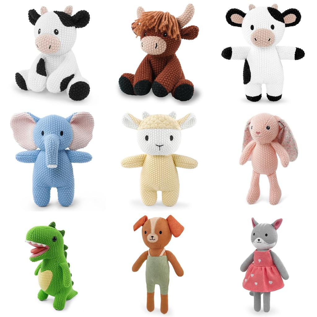 Brinquedo de Pelúcia Elefante de Tricô Para Bebê Conforto Presente Para Crianças