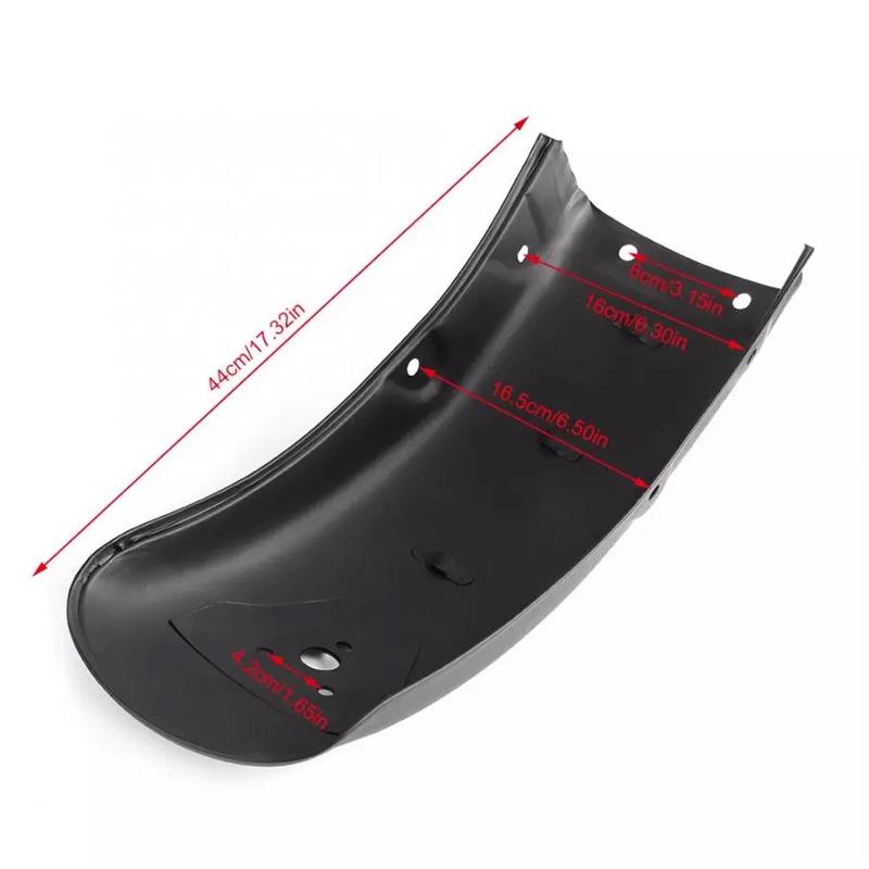 GN125 Retro Matte Black Front & Rear Motorcycle Fender Mudguards