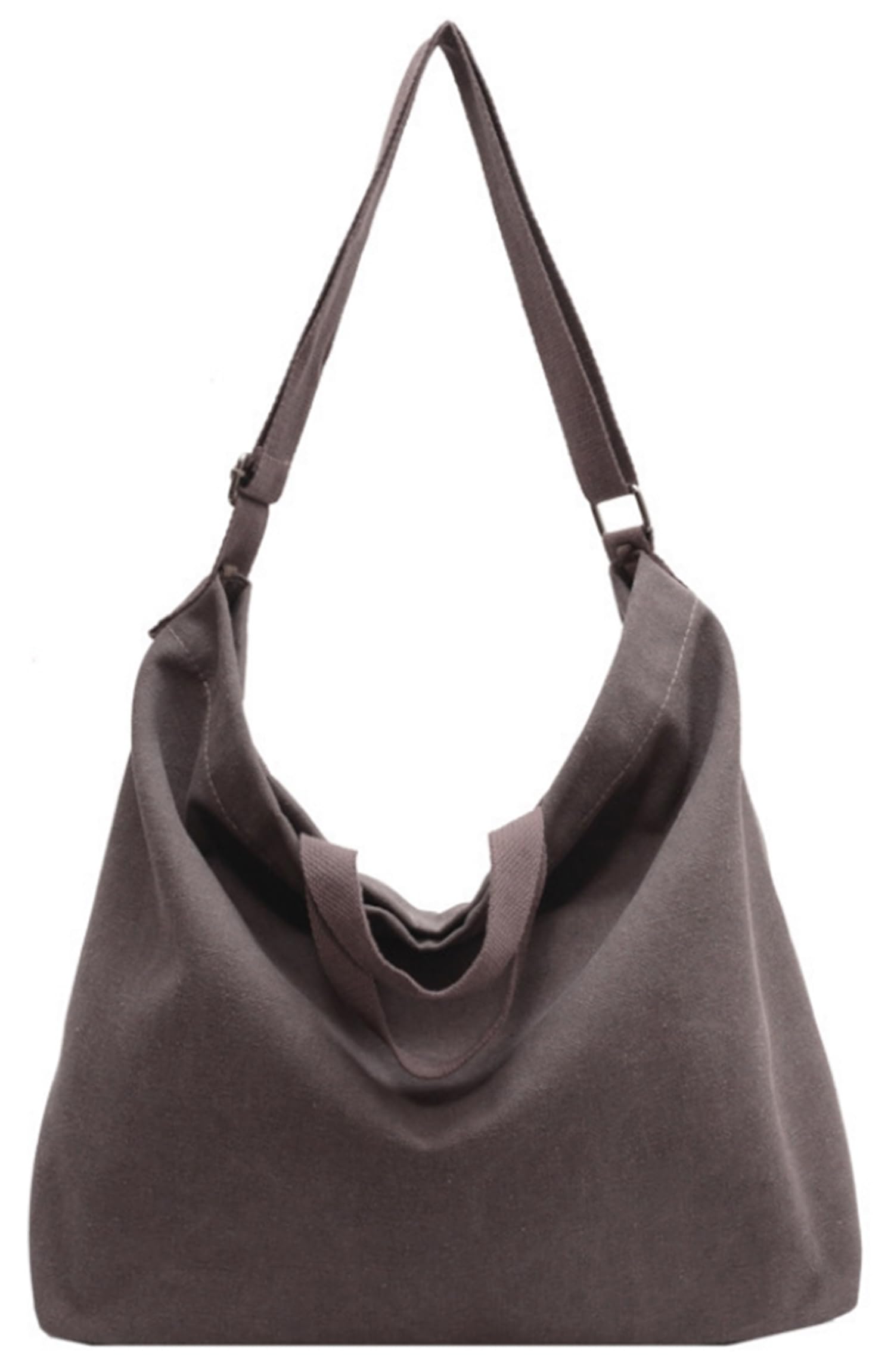 

Canvas tote with large for commuting to work or school [Aquamie] bag, cloth, crossbody, handle, simple, plain, 2-way, capacity, (dark gray)