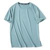 Camiseta Masculina Plus Size de Seda Gelada de Secagem Rápida - Manga Curta, Top de Verão para Fitness