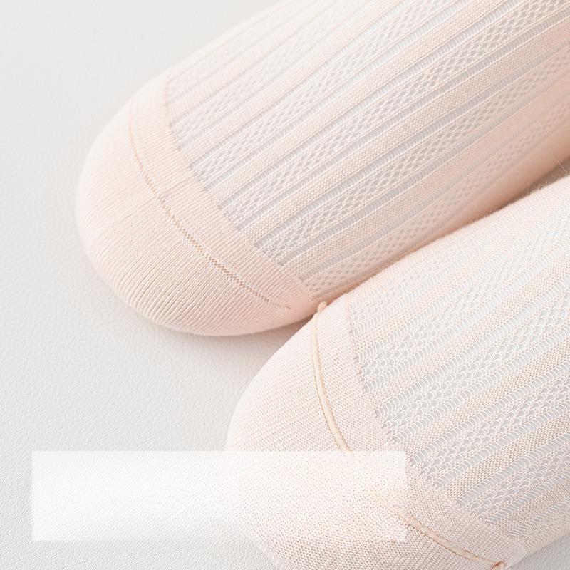 Women's Spring and Summer Thin Women's Mesh Breathable Anti-odor Cotton Socks, Stack Socks, Durable Mid-calf Socks, Boneless Long Socks, Trendy Socks
