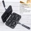 Double Sided Taiyaki Frying Pan Non Stick Taiyaki Frypan Taiyaki Fish Shape Cake Maker  Breakfast