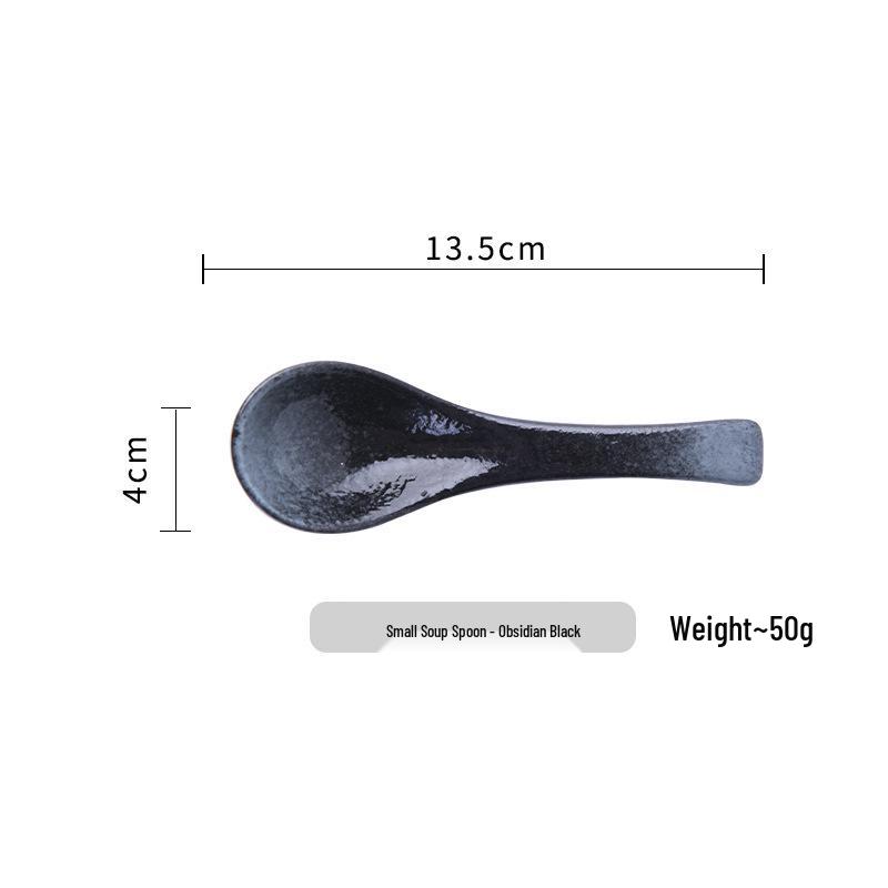 Ceramic Japanese Soup & Rice Spoon - Cute, Creative Teaspoon for Tableware and Cooking.