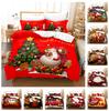 3D-Weihnachtsmann-Bettwäsche-Set, Frohes Neues Jahr, Bettbezug, Kissenbezug, 2/3, Weihnachtsgeschenk, AU180 * 210, volle Größe, schnell trocknend, weich, Heimtextilien für Weihnachten