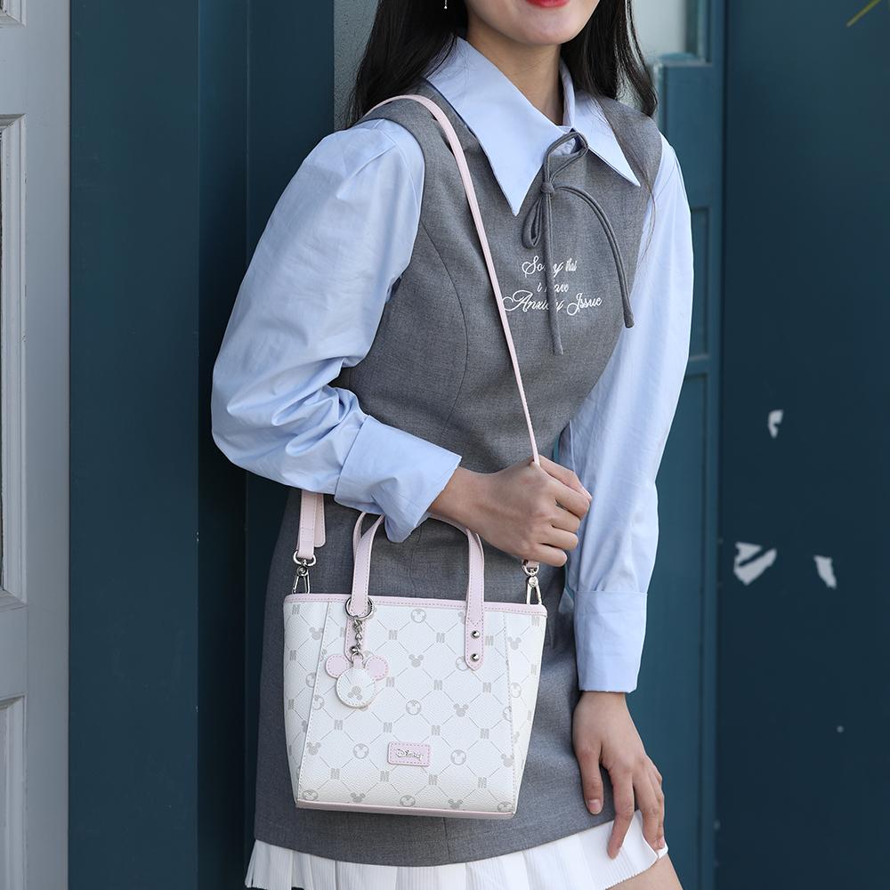 New Disney PVC Tote Bag, Crossbody Bag, Shopping Bag, One Shoulder Bag, Handbag Regular Women's Pink BMK-72261P