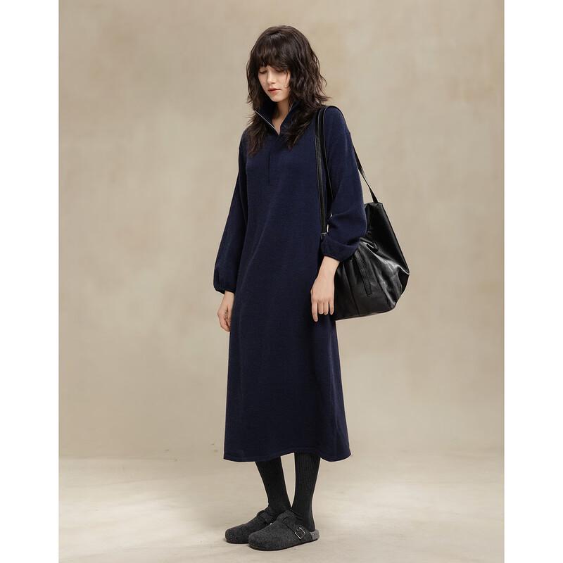 Demana Urban Chic Half-Zip High-Neck Knit Dress XL