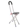 Adjustable Non-slip Folding Walker Stool for Elderly - Stainless Steel
