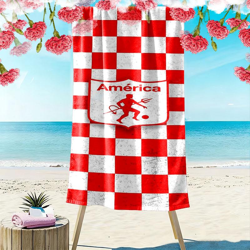 America de Cali Print Beach Towel, Large Soft Quick Dry Towel for Beach Camping Swimming