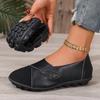 Summer new Velcro Doudou shoes large size women's shoes one-pedal women's single shoes low-top lazy shoes