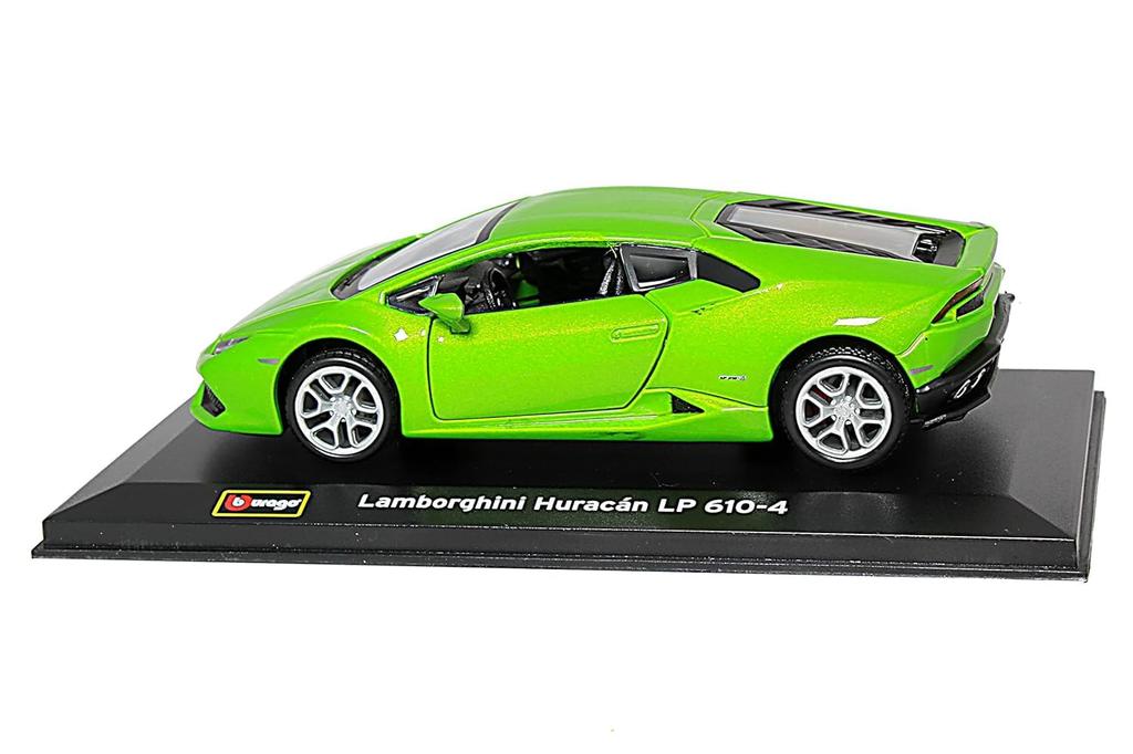 Bburago Lamborghini 1/32 Scale Diecast Model Car: LAMBORGHINI HURACAN LP610-4 2014 (Green) [Parallel Import]